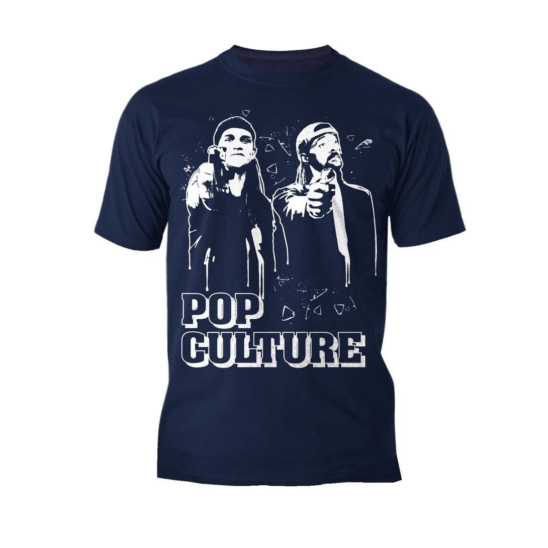 Kevin Smith Jay & Silent Bob Remix Pop Culture Fiction Graff Official Men's T-Shirt Navy - Urban Species