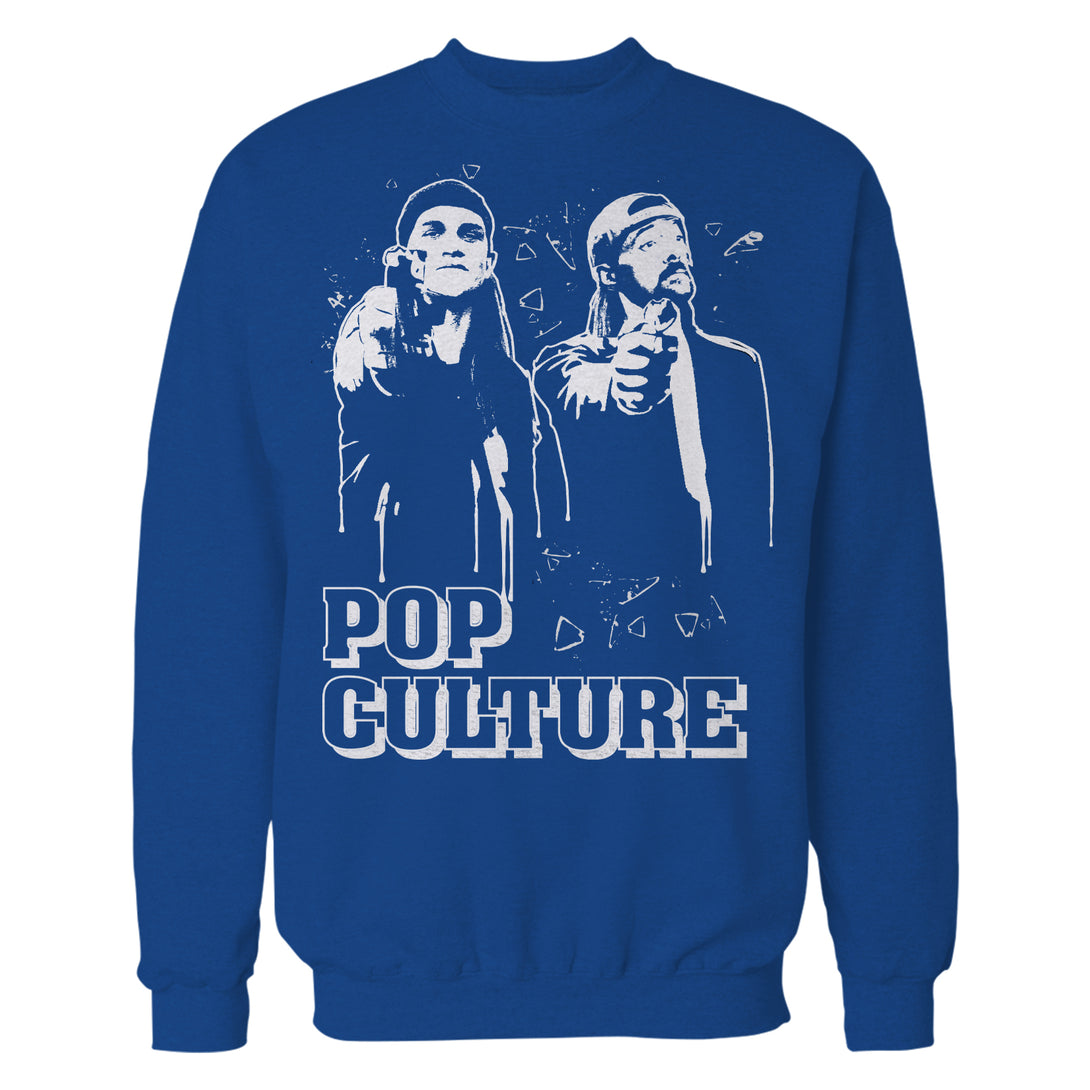 Kevin Smith Jay & Silent Bob Remix Pop Culture Fiction Graff Official Sweatshirt Blue - Urban Species