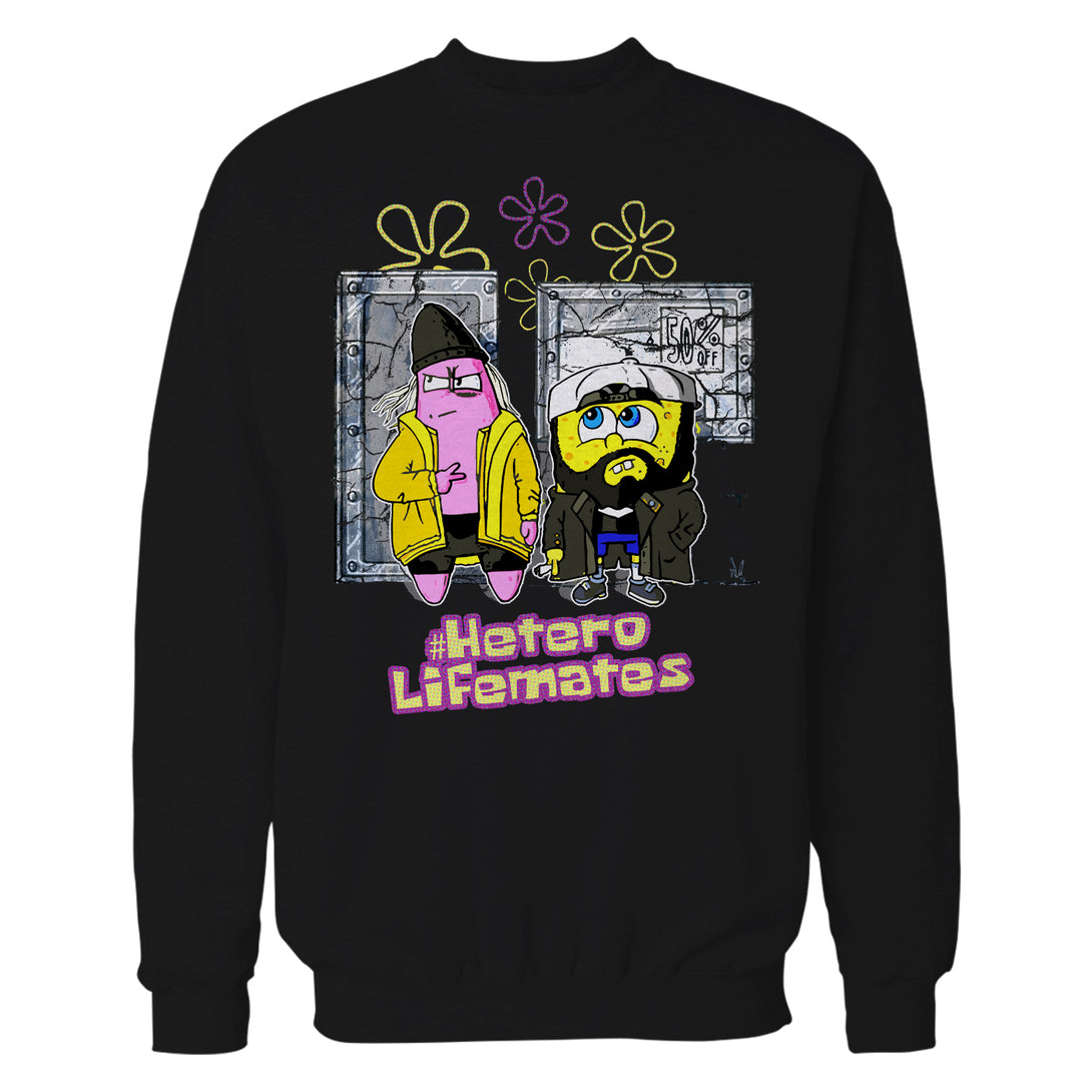 Kevin Smith Jay & Silent Bob Remix Sponge Retro 90s Mashup Official Sweatshirt Black - Urban Species