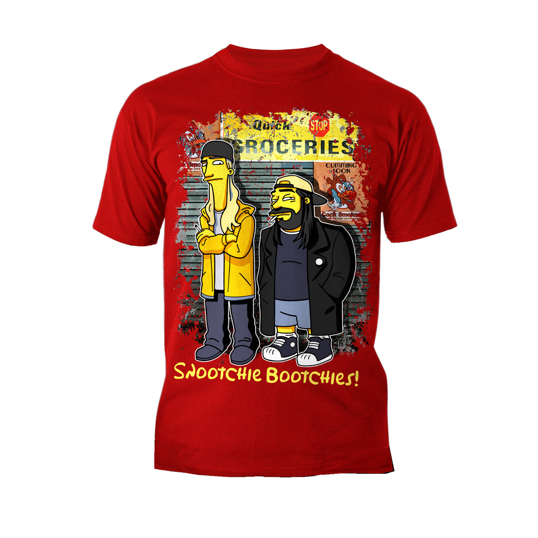 Kevin Smith Jay & Silent Bob Remix Springfield Quick Stop Official Men's T-Shirt Red - Urban Species