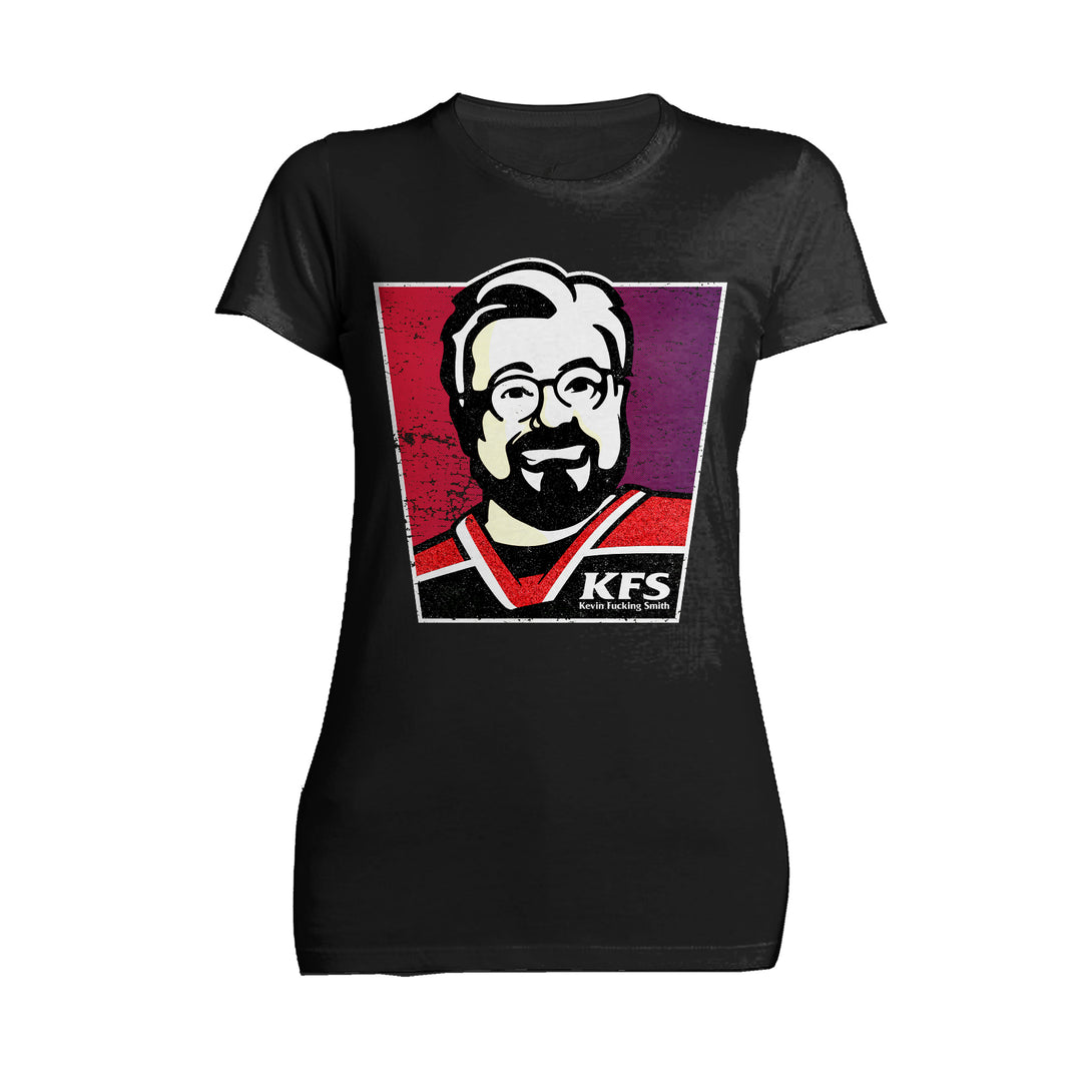 Kevin Smith Remix KFS Logo Meme KFC Parody FCK Lol Geek Fan Official Women's T-Shirt Black - Urban Species