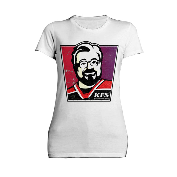 Kevin Smith Remix KFS Logo Meme KFC Parody FCK Lol Geek Fan Official Women's T-Shirt White - Urban Species