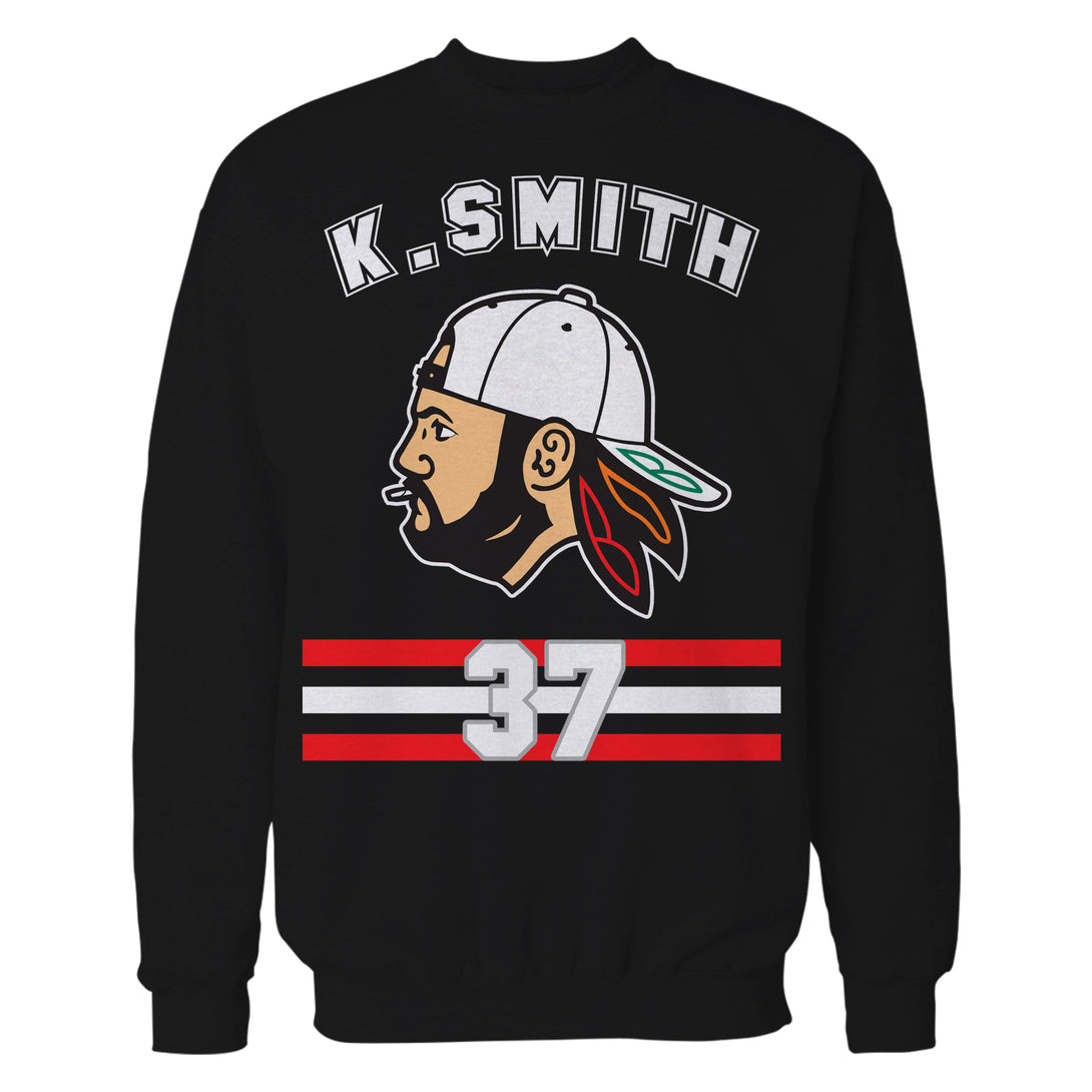 Kevin Smith VASHL Street Hockey League Jersey Team Hawks 37 Official Sweatshirt Black - Urban Species