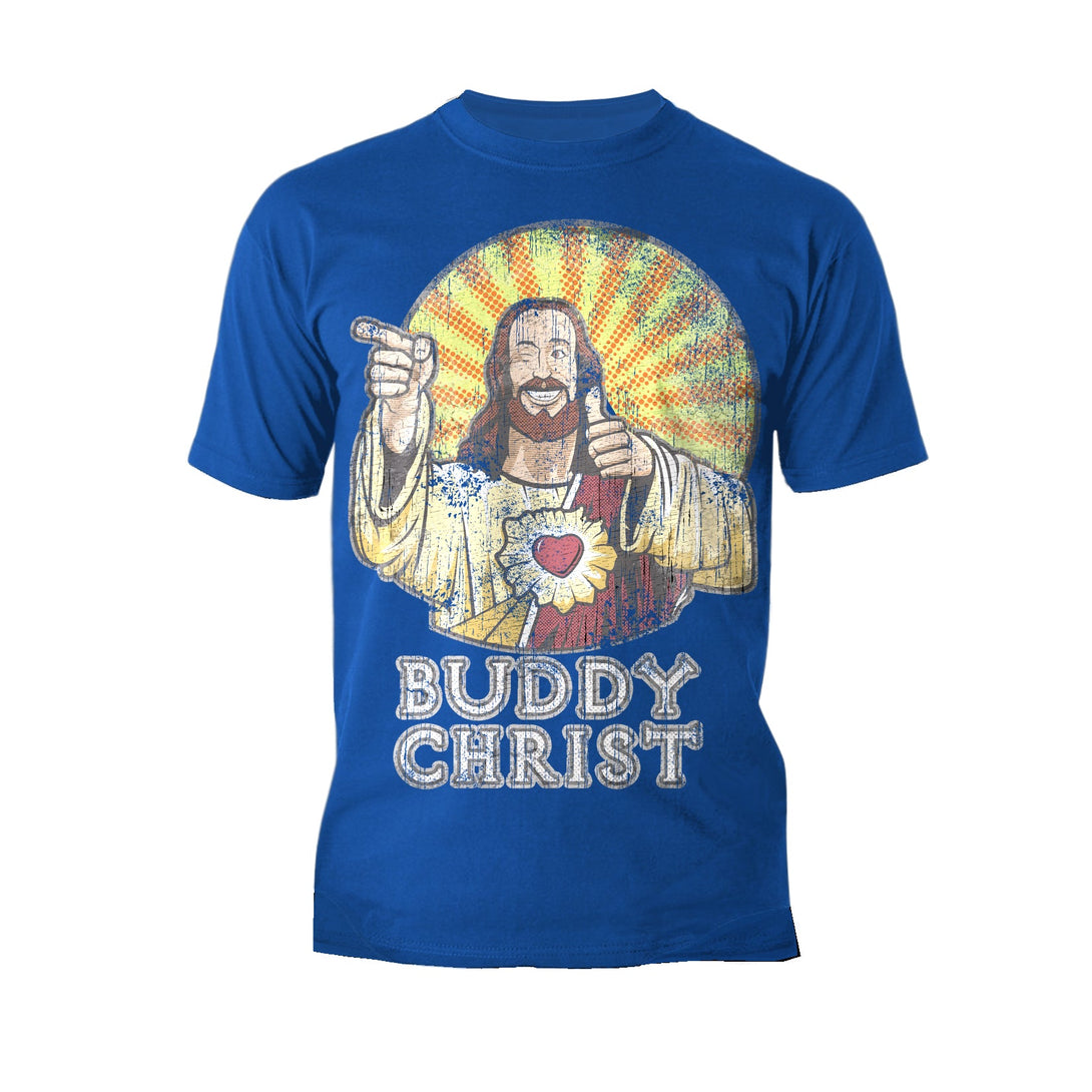 Kevin Smith View Askewniverse Buddy Christ Got Summer Vintage Variant Official Men's T-Shirt Blue - Urban Species