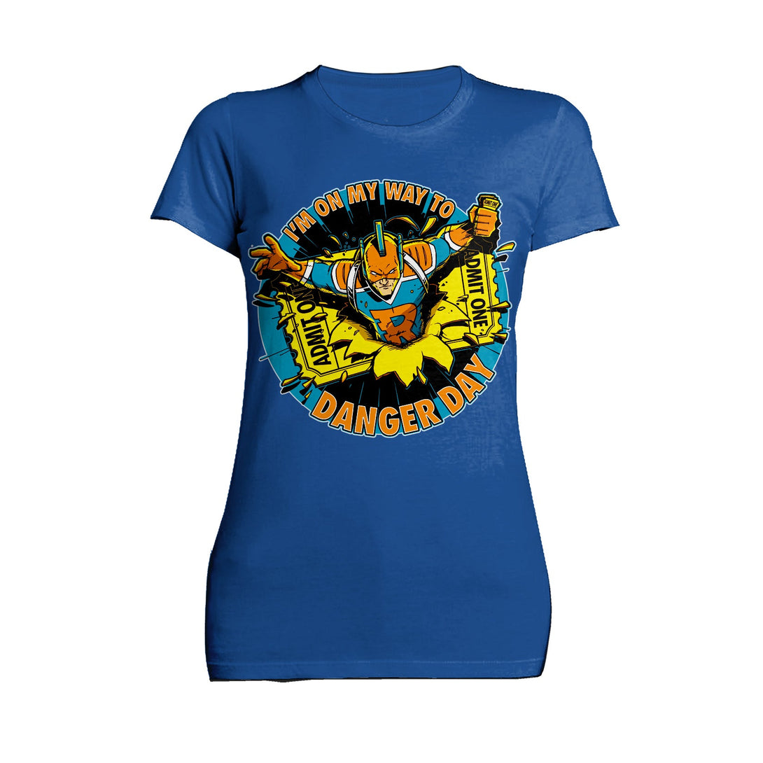 Kevin Smith View Askewniverse Danger Days Logo Official Women's T-Shirt Blue - Urban Species