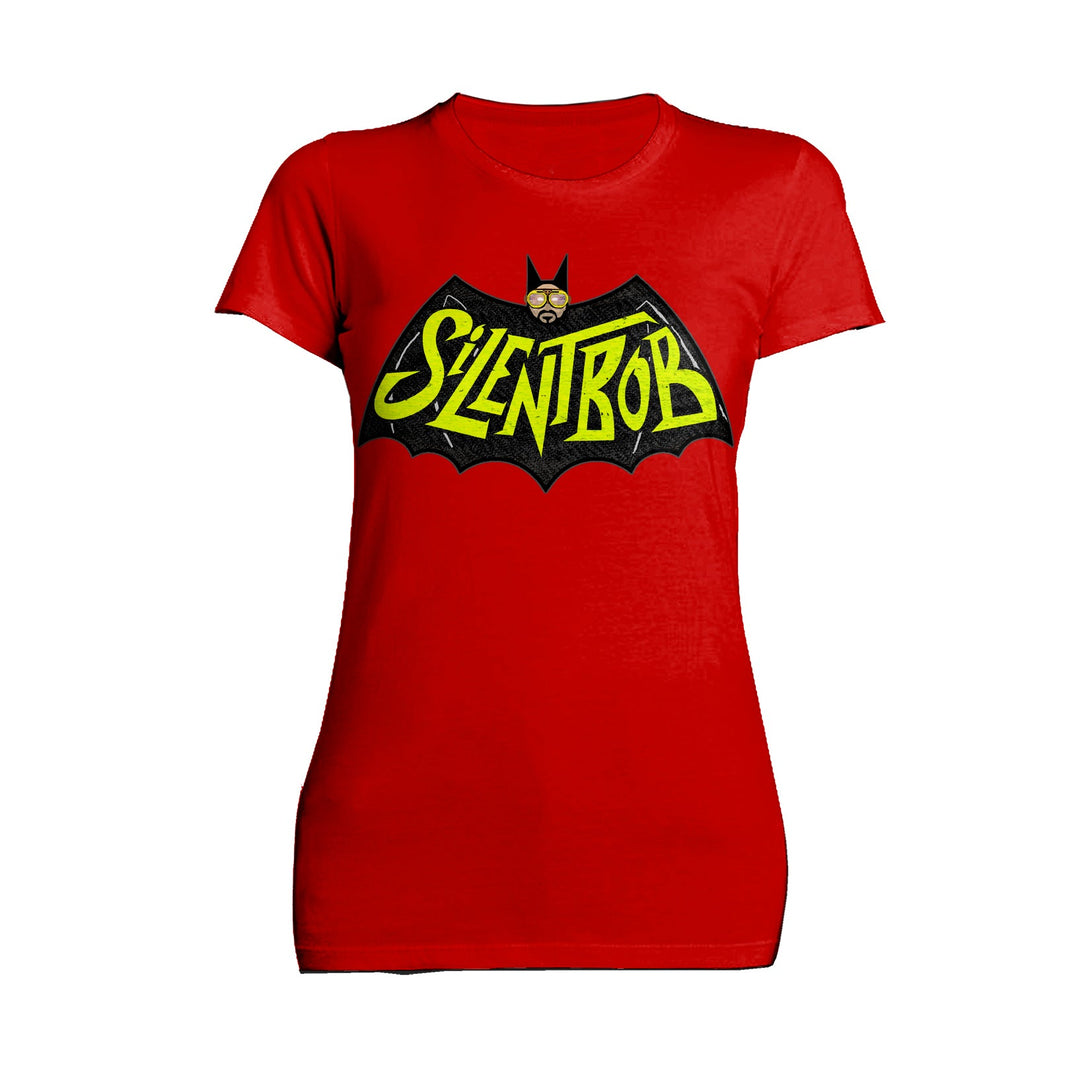 Kevin Smith View Askewniverse Logo Silent Bat Bob Official Women's T-Shirt Red - Urban Species