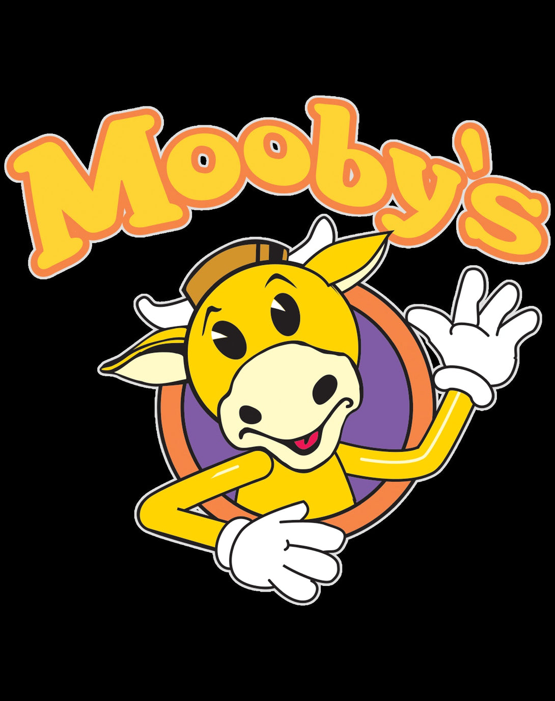 Kevin Smith View Askewniverse Mooby's Logo Official Women's T-Shirt Black - Urban Species Design Close Up