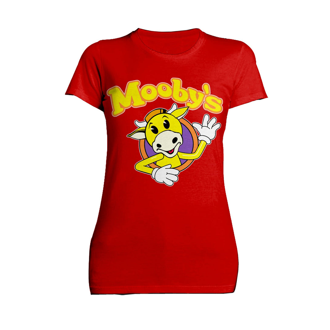Kevin Smith View Askewniverse Mooby's Logo Official Women's T-Shirt Red - Urban Species