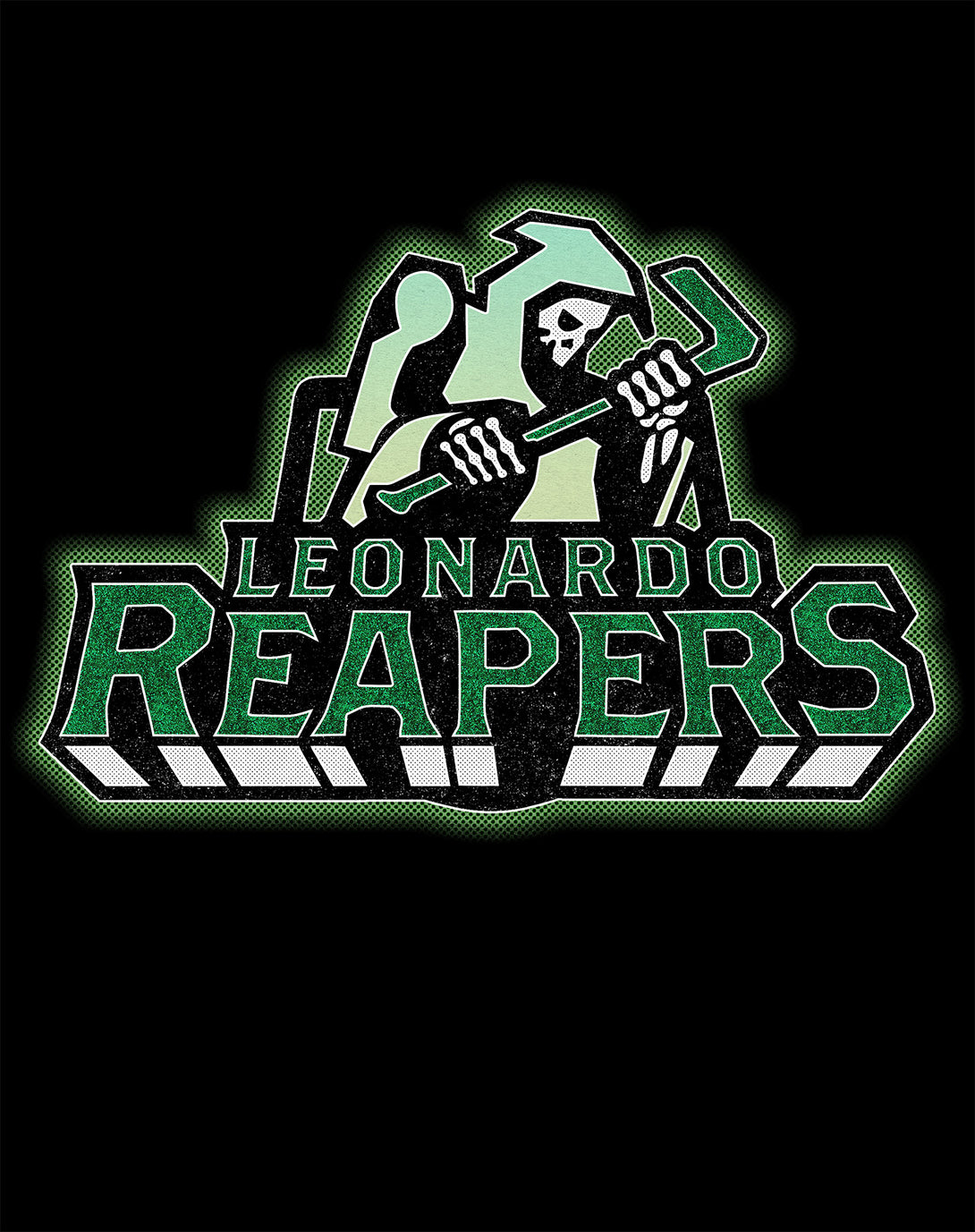 Kevin Smith Viewaskew Street Hockey League Leonardo Reapers Official Sweatshirt Black - Urban Species Design Close Up