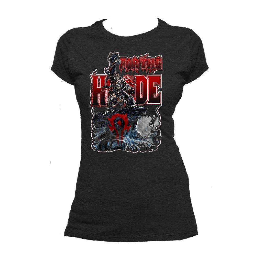 Warcraft Horde Official Women's T-shirt (Black) - Urban Species Ladies Short Sleeved T-Shirt