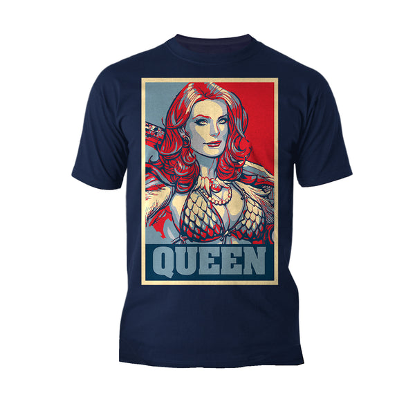 Red Sonja Frank Cho Propaganda Icon Redhead Queens Crusade Official Men's T-Shirt Navy