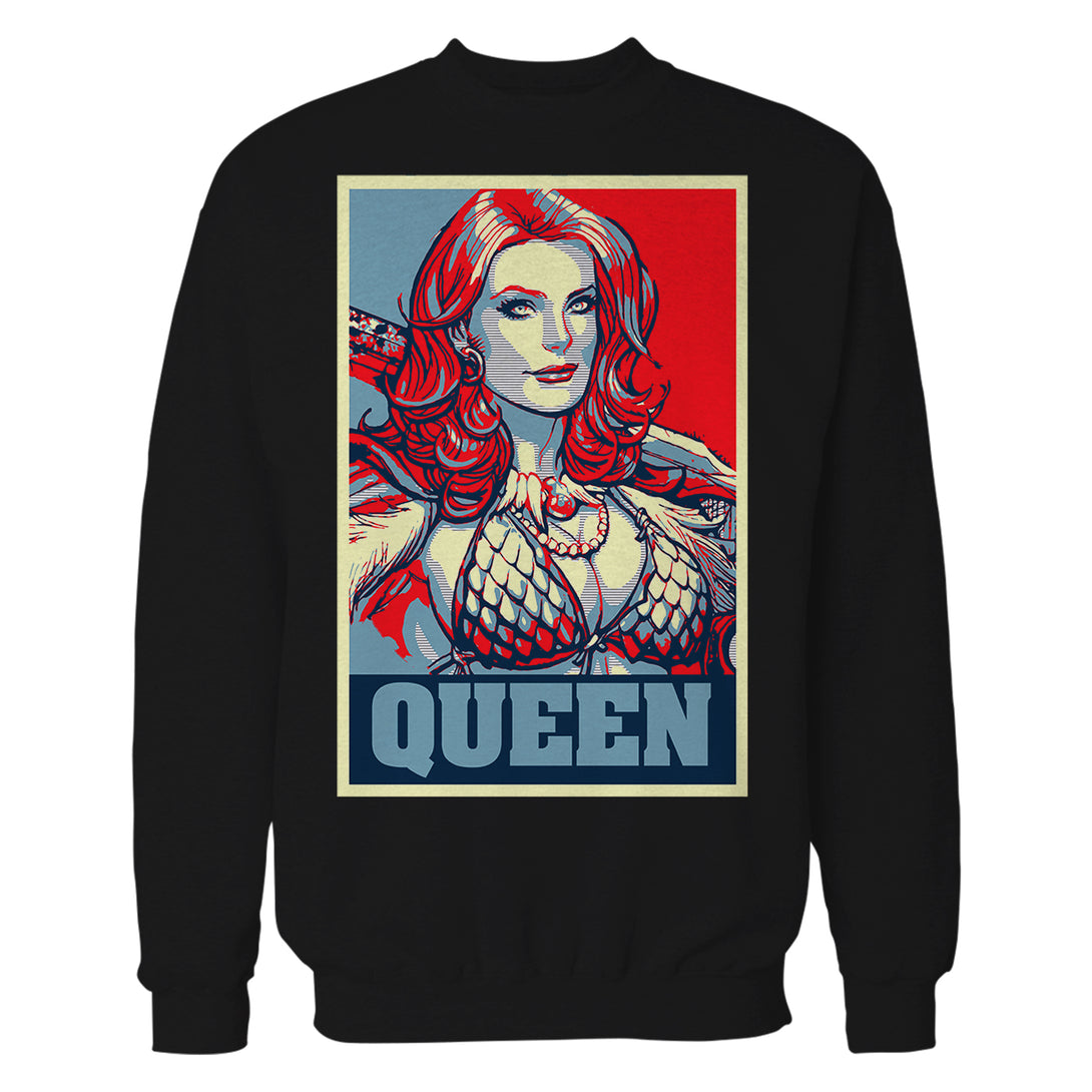 Red Sonja Frank Cho Propaganda Icon Redhead Queens Crusade Official Sweatshirt Black