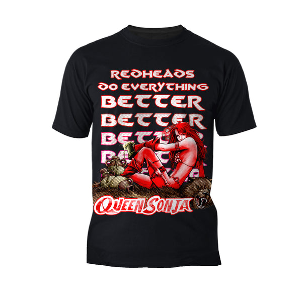 Red Sonja Meme Queen Redheads Do Everything Better Festival Official Men's T-Shirt Black