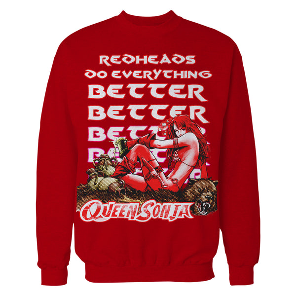 Red Sonja Meme Queen Redheads Do Everything Better Festival Official Sweatshirt Red