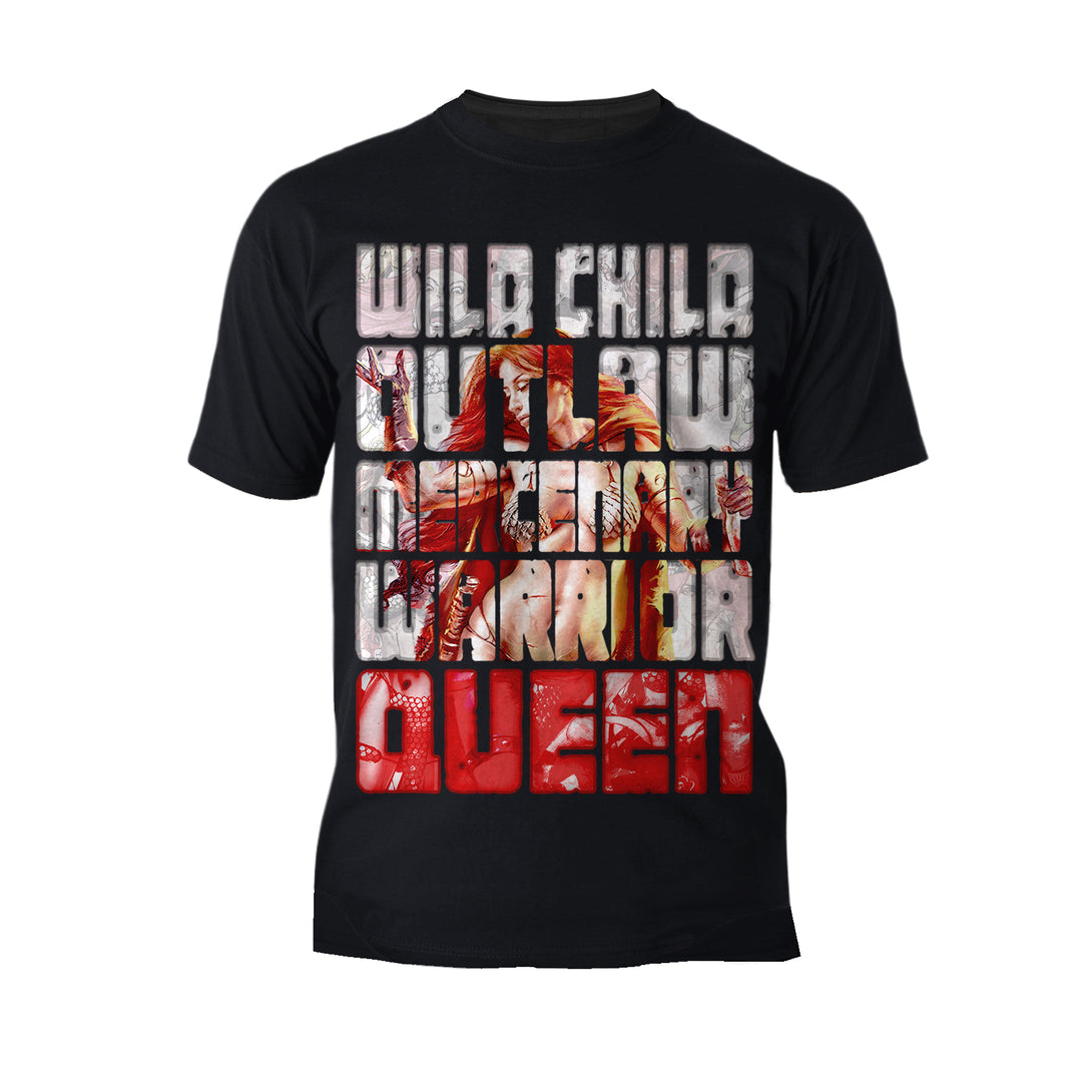 Red Sonja Poster Redhead Wild Child Warrior Queen Festival Official Men's T-Shirt Black