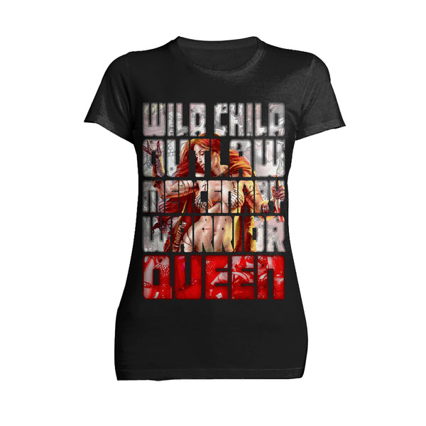 Red Sonja Poster Redhead Wild Child Warrior Queen Festival Official Women's T-Shirt Black