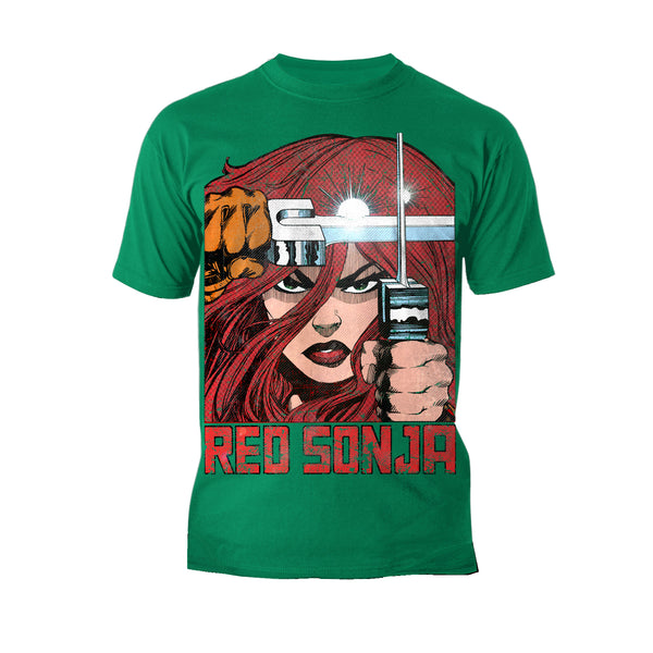 Red Sonja Walter Simonson Comic Legends Redhead Warrior Art Official Men's T-Shirt Green