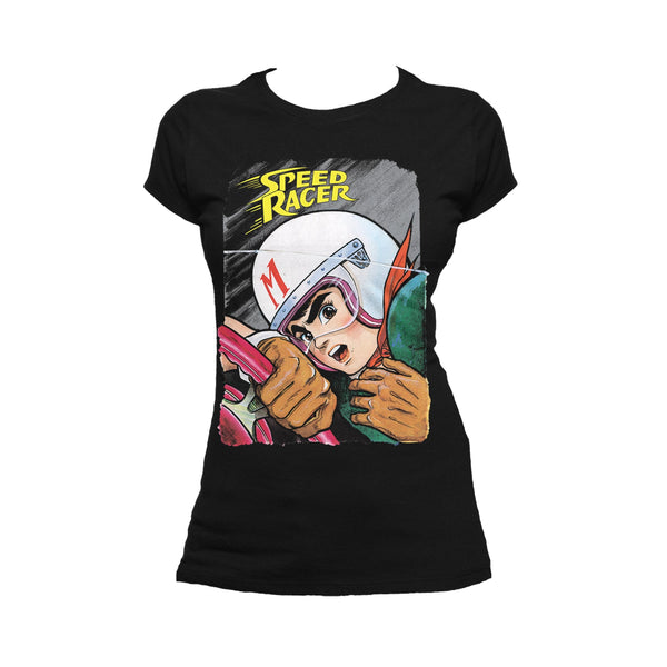 Speed Racer Close Up Official Women's T-shirt (Black)