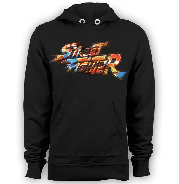 Street Fighter Logo Chun Li Kick Official Hoodie (Black) - Urban Species Official Men's Hoodie