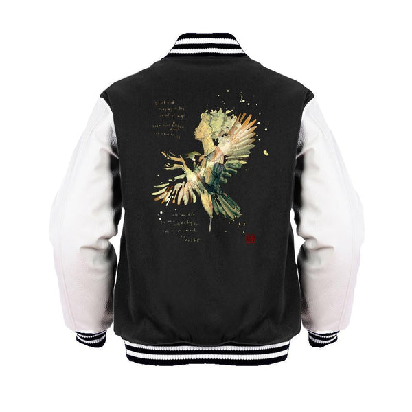 Beatles David Mack Blackbird Official Varsity Jacket (Black) - Urban Species Varsity Jacket