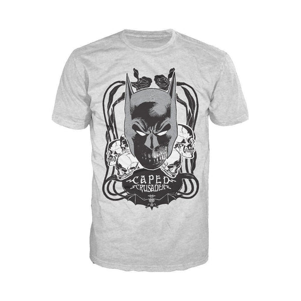 DC Comics Batman Skulls Crusader Official Men's T-shirt Sports Grey - Urban Species