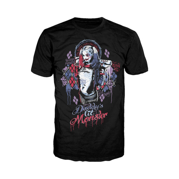 DC Suicide Squad Harley Quinn Lil Monster Official Men's T-shirt (Black) - Urban Species Mens Short Sleeved T-Shirt