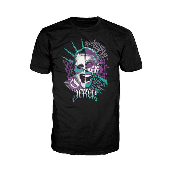 DC Suicide Squad Joker Logo Official Men's T-shirt (Black) - Urban Species Mens Short Sleeved T-Shirt