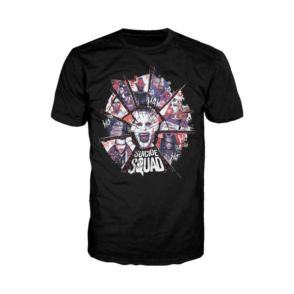 DC Suicide Squad Shattered Official Men's T-shirt (Black) - Urban Species Mens Short Sleeved T-Shirt