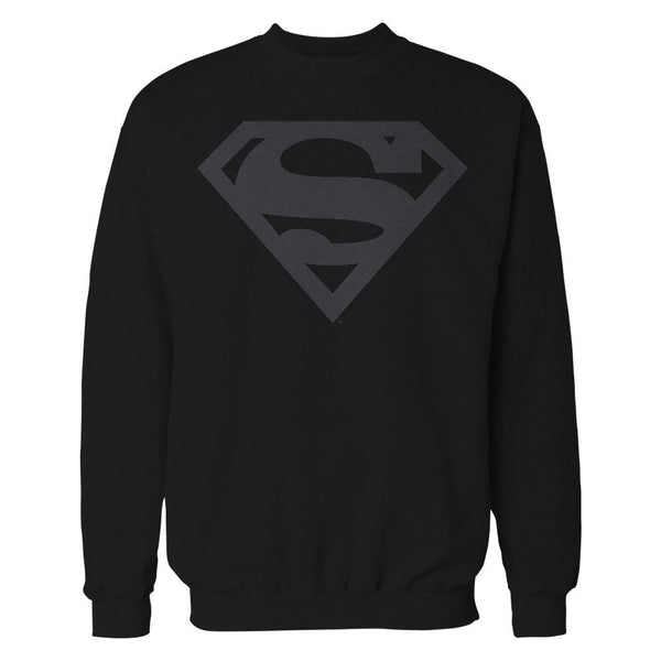 DC Comics Superman Logo Grey Shield Official Sweatshirt (Black) - Urban Species Sweatshirt