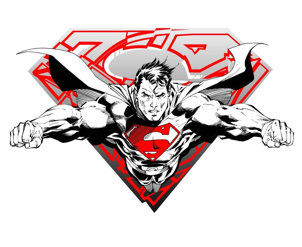 DC Comics Superman Logo Inc. Official Women's T-shirt (White) - Urban Species Ladies Short Sleeved T-Shirt