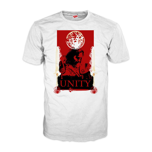 Warcraft Alliance Poster Unity Official Men's T-shirt (White) - Urban Species Mens Short Sleeved T-Shirt