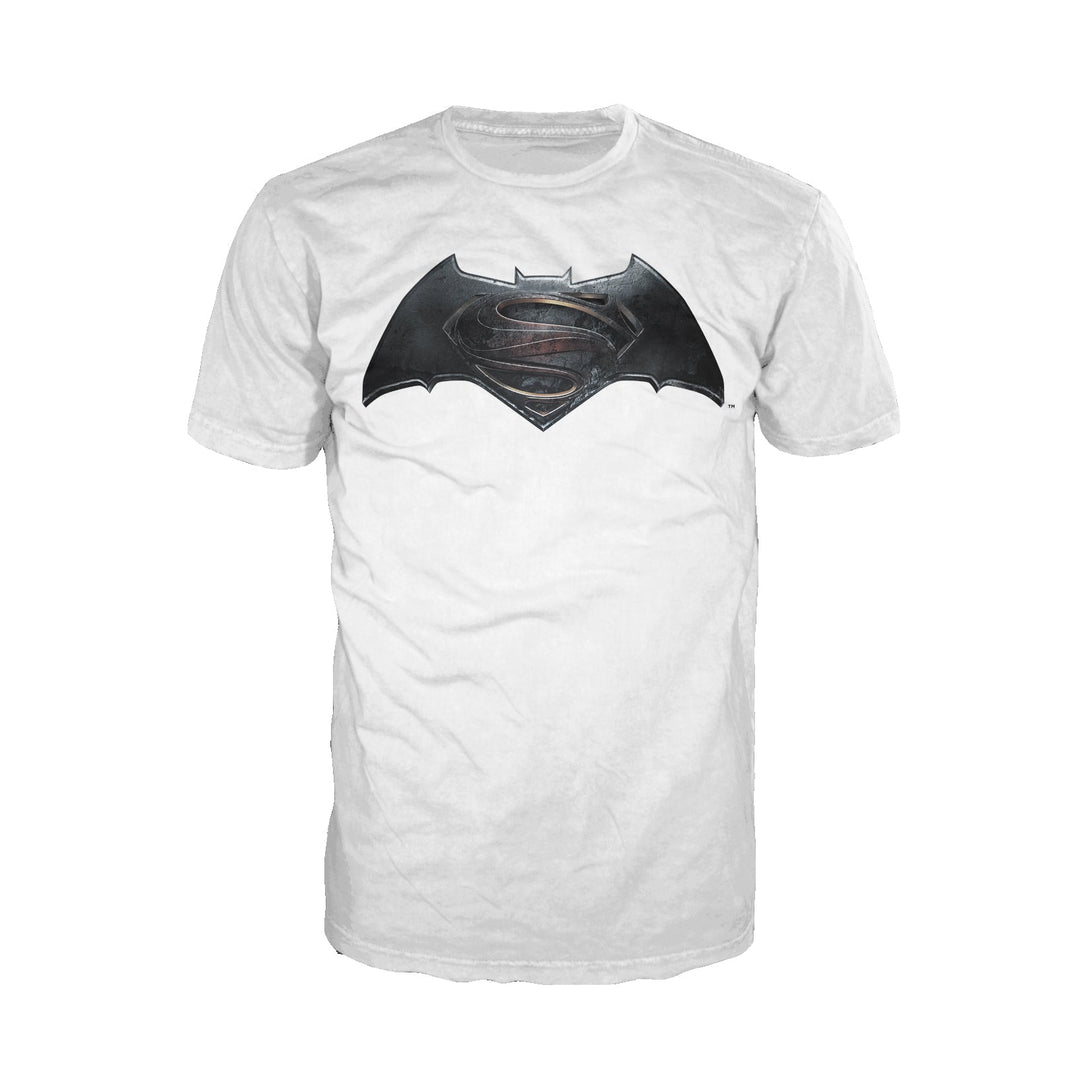 DC Batman V Superman Logo Standard Official Men's T-shirt White - Urban Species