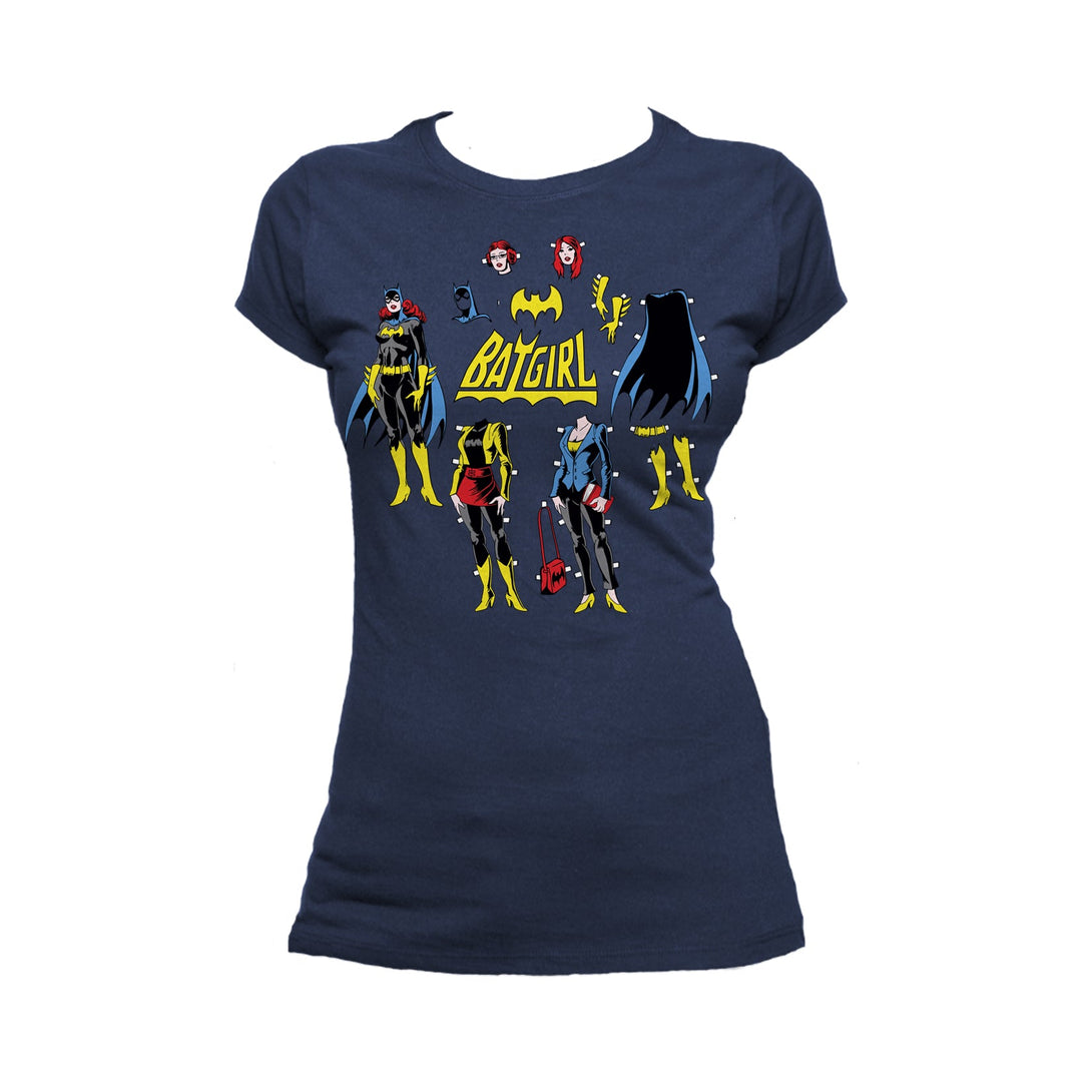DC Comics Batgirl Logo Cut Out Official Women's T-shirt Navy - Urban Species