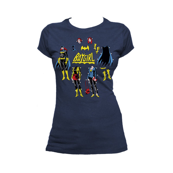 DC Comics Batgirl Logo Cut Out Official Women's T-shirt Navy - Urban Species