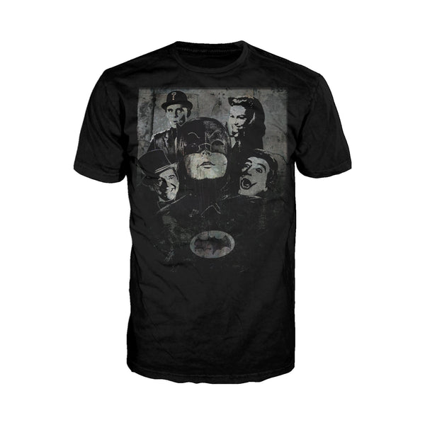 Batman 66 Villians Quartet Graff Official Men's T-shirt Black - Urban Species
