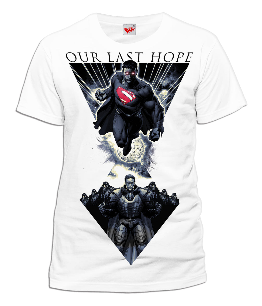 DC Man Of Steel Last Hope Official Men's T-shirt (White) - Urban Species Mens Short Sleeved T-Shirt