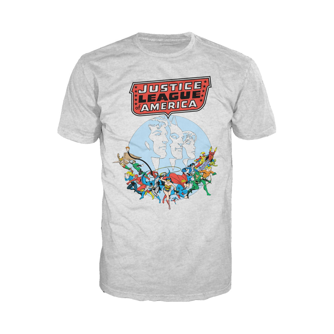DC Comics Justice League America Splash Silver Age Official Men's T-shirt Sports Grey - Urban Species