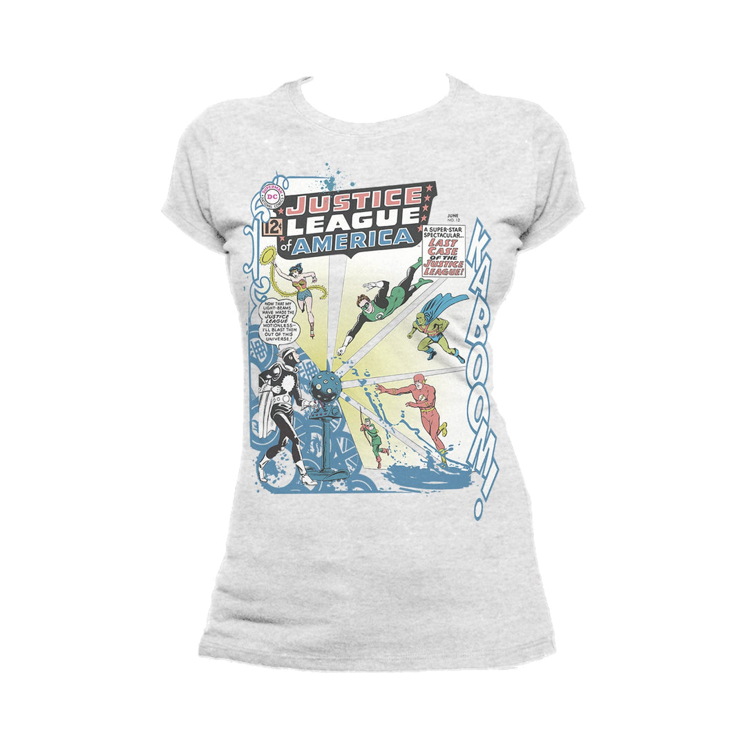 DC Comics Justice League Cover 12 Official Women's T-shirt Sports Grey - Urban Species