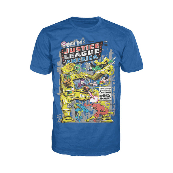 DC Comics Justice League Cover 29 Official Men's T-shirt Blue - Urban Species
