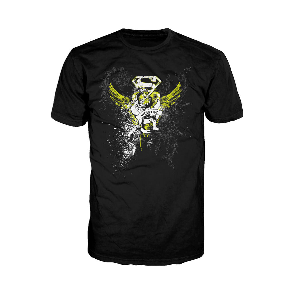 DC Comics Superman Bling Official Men's T-shirt Black - Urban Species