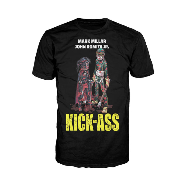 Kick Ass Poster Hit Girl Bloody Official Men's T-Shirt (Black) - Urban Species Mens Short Sleeved T-Shirt