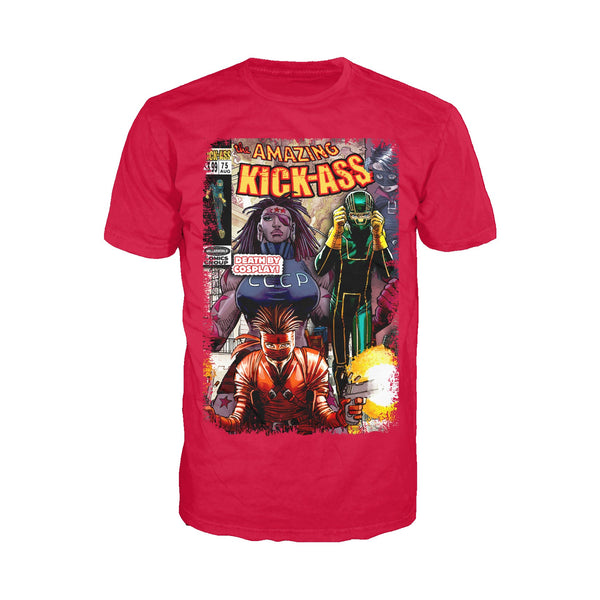 Kick Ass Remix Cover Amazing Official Men's T-Shirt (Red) - Urban Species Mens Short Sleeved T-Shirt