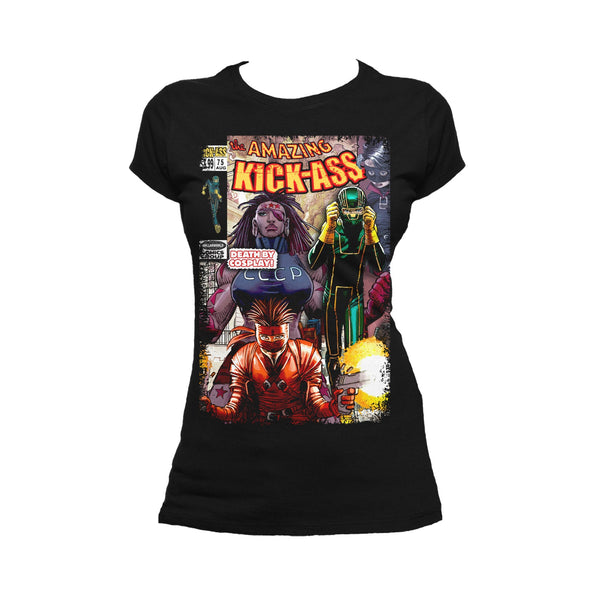 Kick Ass Remix Cover Amazing Official Women's T-Shirt (Black) - Urban Species Ladies Short Sleeved T-Shirt