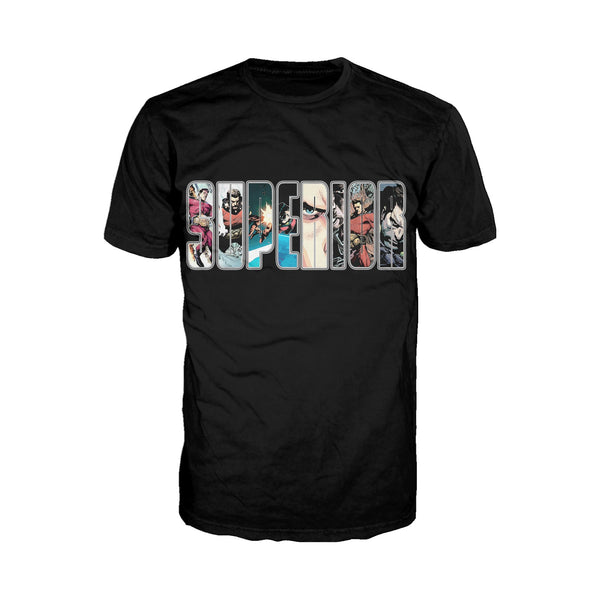Superior Logo Collage Official Men's T-Shirt (Black) - Urban Species Mens Short Sleeved T-Shirt