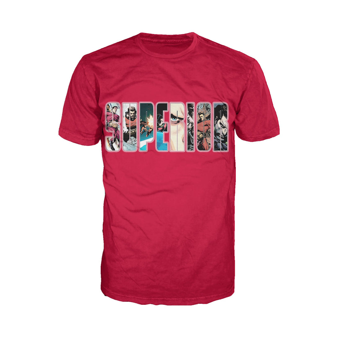 Superior Logo Collage Official Men's T-Shirt (Red) - Urban Species Mens Short Sleeved T-Shirt