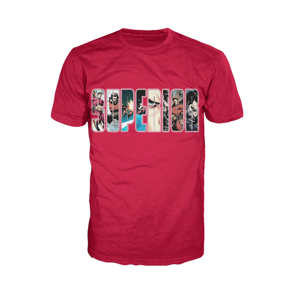 Superior Logo Collage Official Men's T-Shirt (Red) - Urban Species Mens Short Sleeved T-Shirt