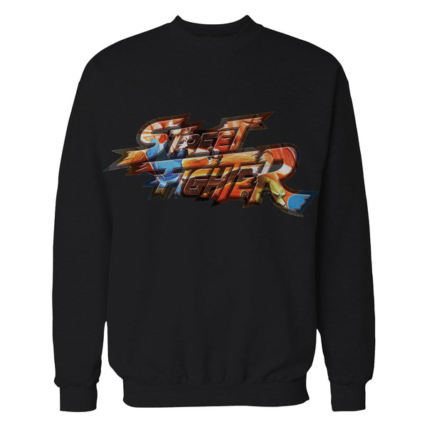 Street Fighter Logo Chun Li Kick Official Sweatshirt (Black) - Urban Species Sweatshirt